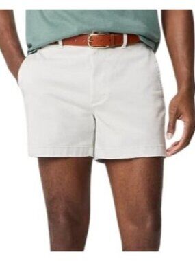 NWT J.Crew Factory 5" Chino Short Mens 31 White Flex Stretch Preppy Minimalist